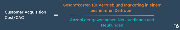 Formel für die Marketing KPI Customer Acquisition Cost CAC