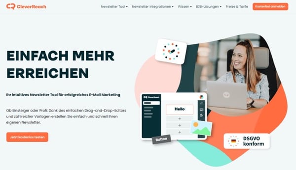 Auch das deutsche E-Mail-Marketing-Tool CleverReach überzeugt mit einem großen Funktionsumfang.