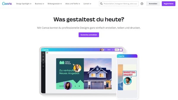 Als Marketing-Tool eignet sich Canva, um mit einer Vielzahl von Vorlagen und Designelementen professionelle Grafiken für Social Media, Präsentationen, Flyer, Websites oder andere Zwecke zu erstellen.