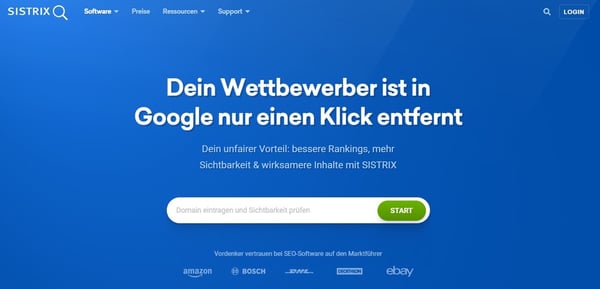 SISTRIX ist, ähnlich wie Ahrefs, ein umfassendes Marketing-Tool mit zahlreichen Funktionen.