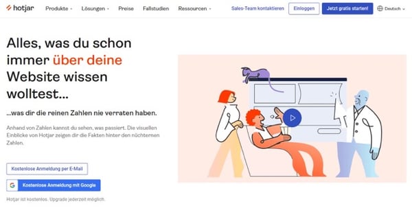 Das Marketing-Tool Hotjar hilft Ihnen als Marketing-Tool, welche Inhalte Ihrer Webseite für Besucherinnen und Besucher besonders interessant sind.