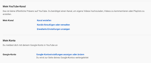 Neuen YouTube-Kanal erstellen