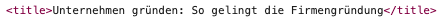 Beispiel Title Tag
