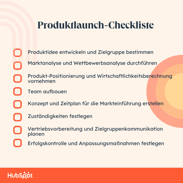 Produkteinfuehrung Checkliste