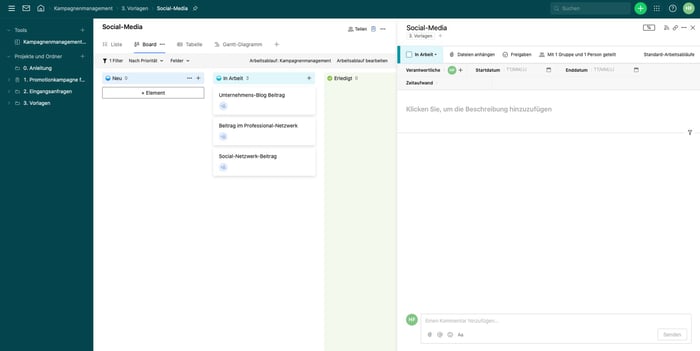 Screenshot Projektmanagement-Tool Wrike