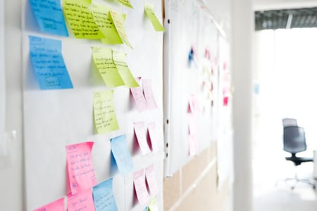 Projektstrukturplan auf Whiteboard