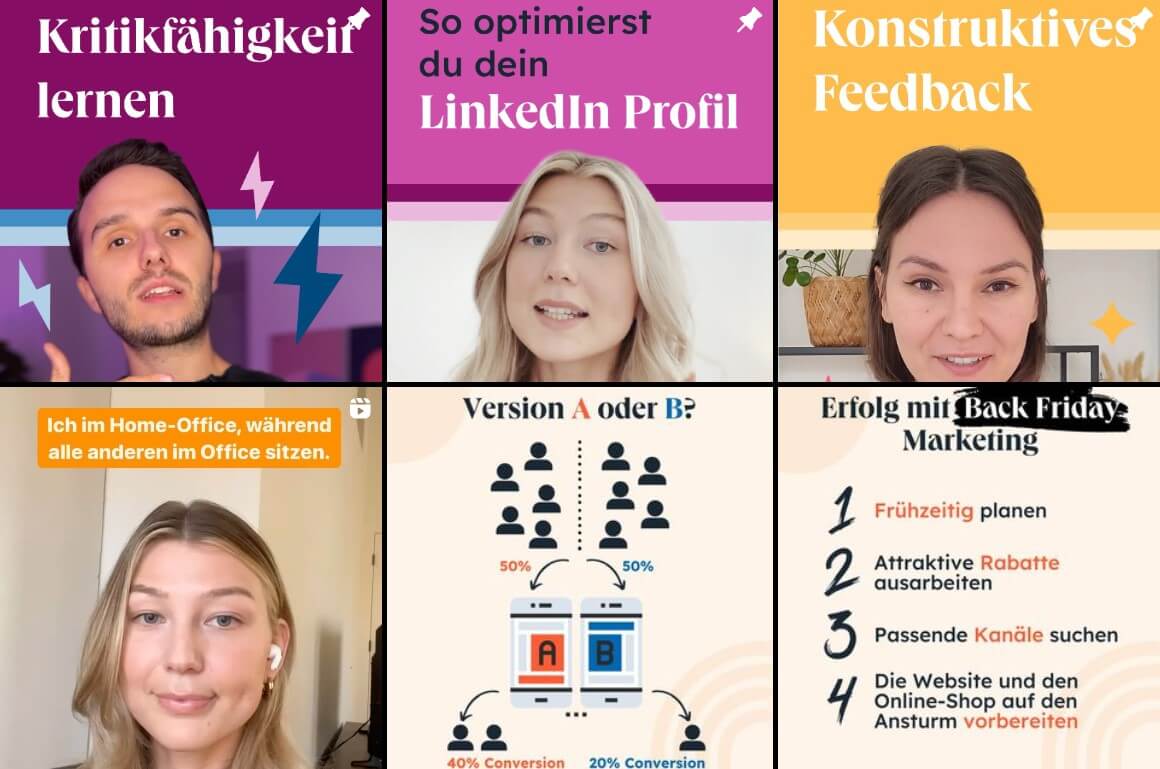 HubSpot Instagram Screenshot als Beispiel für Sales-Enablement-Content Social Media