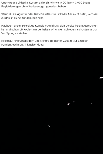 Screenshot eines Sales Pitch bei LinkedIn