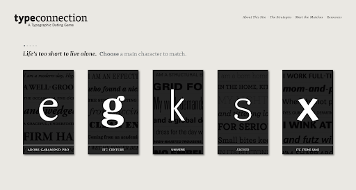 Schriftkombinationen von Typeconnection