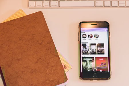Snapchat Werbung auf Smartphone