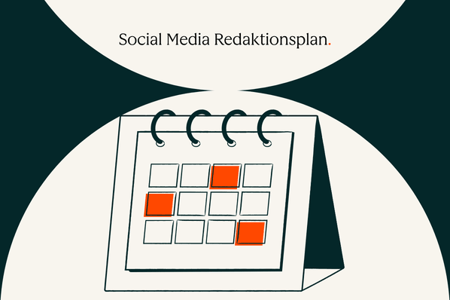 Ein fertiger Social Media Redaktionsplan mit markierten Tagen 