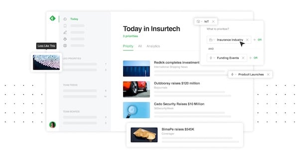 Screenshot des Social-Media-Tool Feedly
