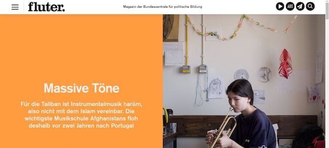 Splash-Page-Beispiel Fluter