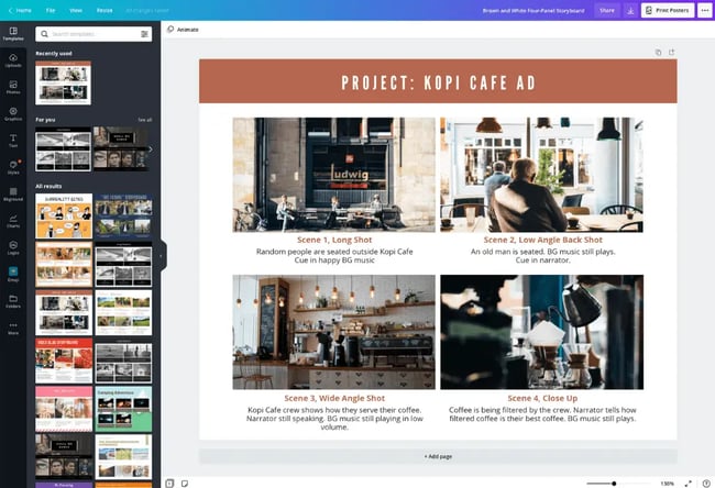 Storyboard-Software Canva