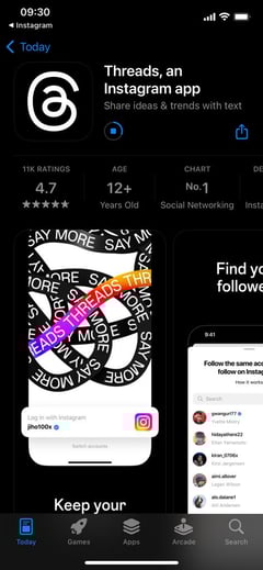 Threads herunterladen im App Store