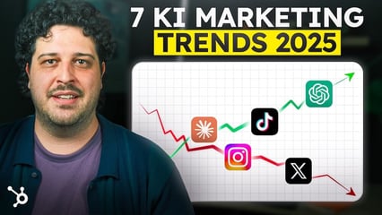 Thumbnail fuer das Video KI Trends auf dem YouTube Channel HubSpot DACH