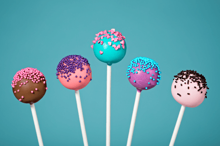 5 Phasen mit 5 Cake Pops dargstellt
