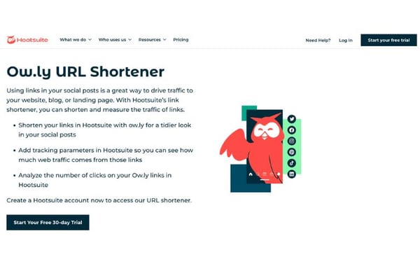 Screenshot des URL Shortener ow.ly