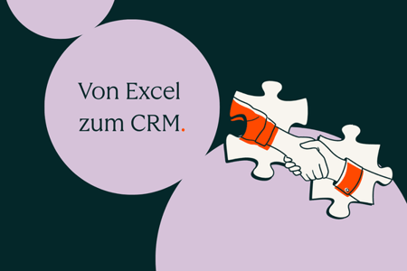 Illustration zweier Puzzleteile die ineinandergreifen als Symbol für den Wechsel von Excel zum CRM