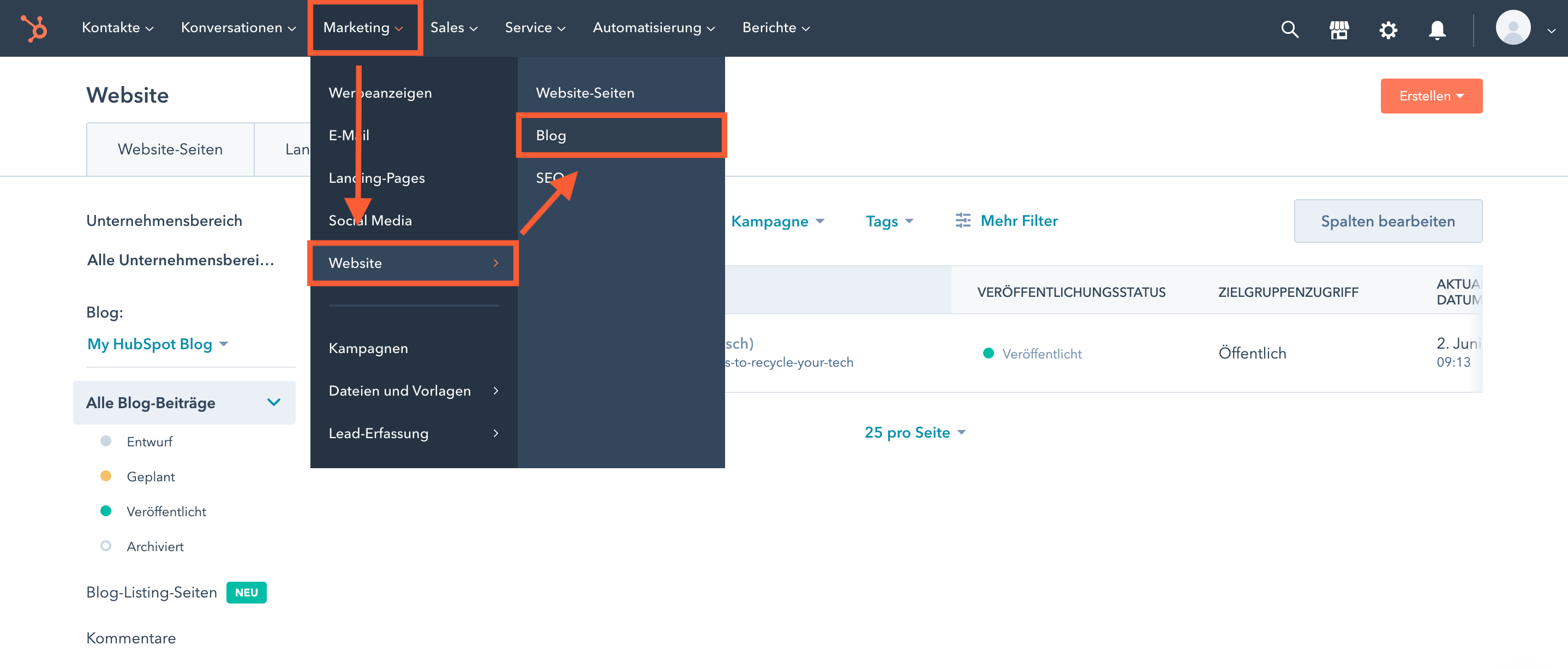 Website erstellen mit Hubspot CMS - Schritt 11