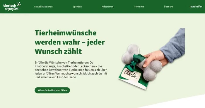 Screenshot von der Weihnachtskampagne von Fressnapf