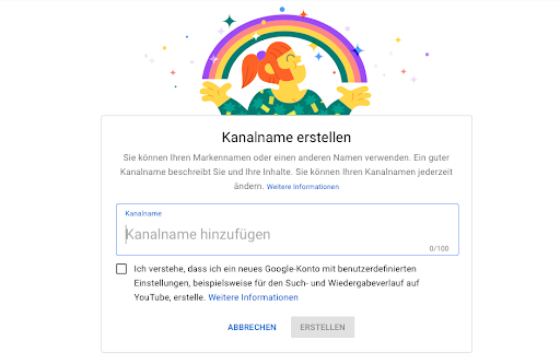 YouTube Brand-Konto erstellen