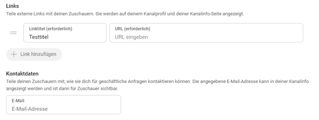 Screenshot um Kanalbeschreibung anzupassen