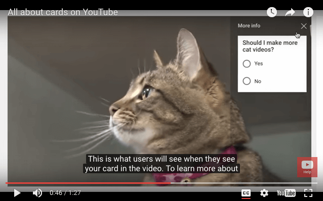 Screenshot einer Infokarte in einem Video