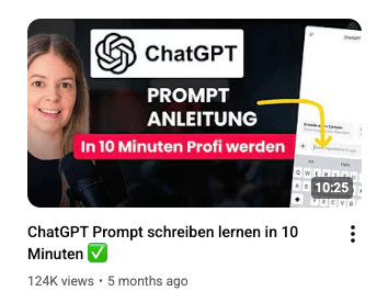 Screenshot eines Videos von Felicia Simon, zum Thema ChatGPT