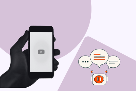 Person schaut YouTube über die KI-Suche