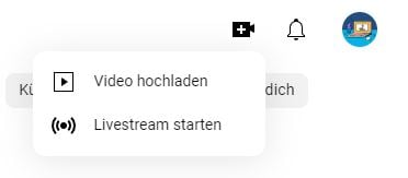 Screenshot Youtube-Video hochladen auswaehlen