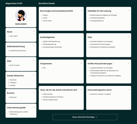 HubSpot Make My Persona: Ideal Customer Profile Beispiel fuer AEO