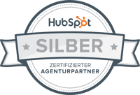 Abzeichen für die Silber-Stufe des HubSpot-Partnerprogramms