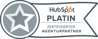 Banner für die Platin-Stufe des HubSpot-Partnerprogramms