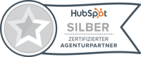 Banner für die Silber-Stufe des HubSpot-Partnerprogramms