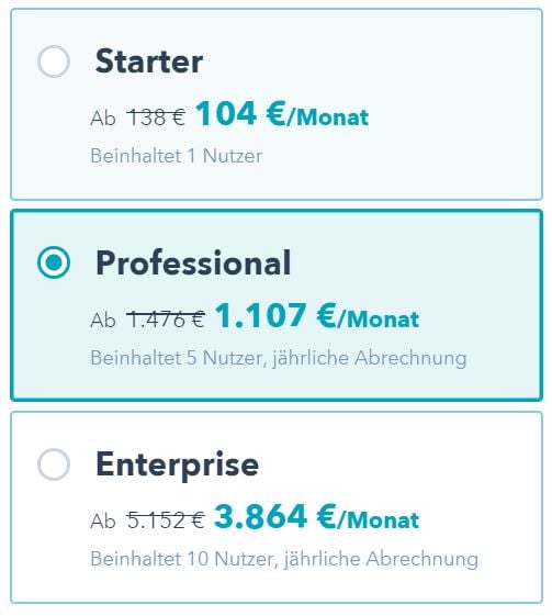 HubSpot-Preis-pro-Jahr