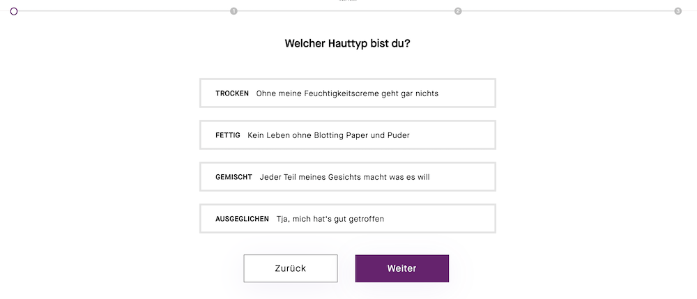 Screenshot des Website-Banners mit Werbung zum POWERMATCH-Quiz von Il Makiage