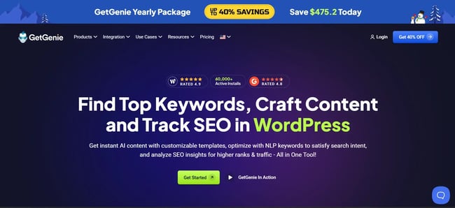 GetGenie AI writing tool, AI authoring tools