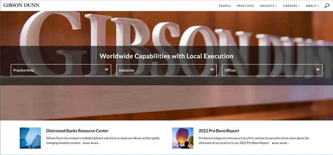 Gibson Dunn homepage