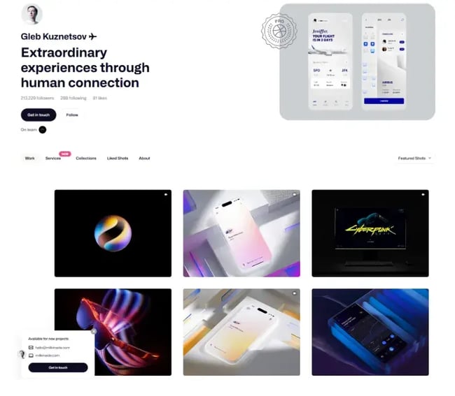 Gleb Kuznetsov��s online graphic design portfolio