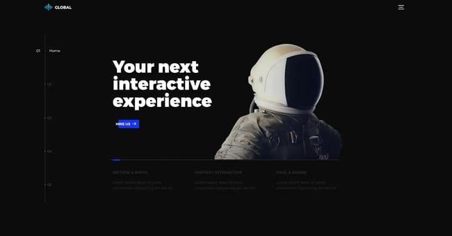 Global is a free responsive website template available at Free CSS