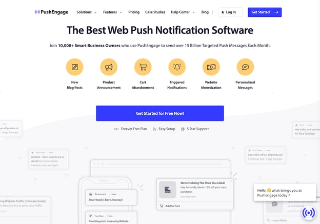 top push notification services: pushengage