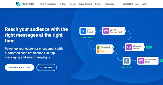 top push notification services: pushwoosh