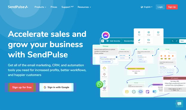top push notification services: sendpulse