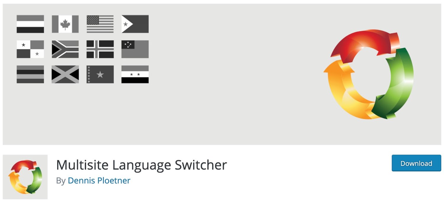 product page for the wordpress multisite plugin Multisite Language Switcher