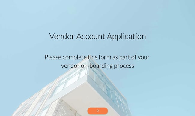 screenshot of an application form template from paperform
