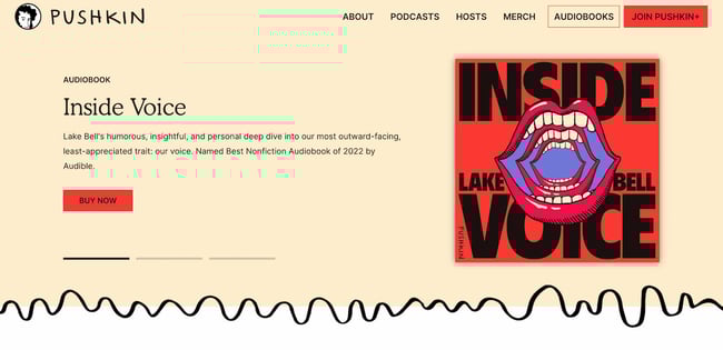podcast website example: pushkin