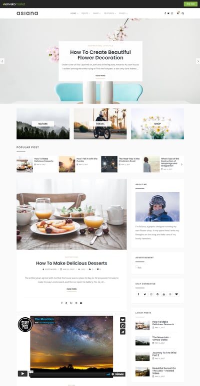 Best WordPress Instagram Theme Asiana