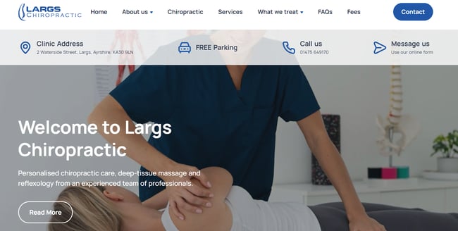 chiropractor website Largs Chiropractic