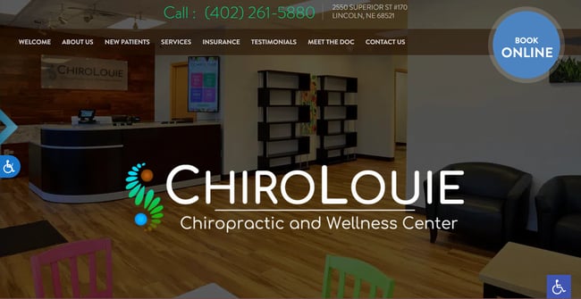 chiropractor website, chirolounge